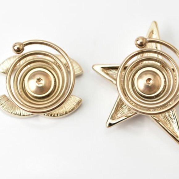 Chanel Hair CHANEL Rhinestone Coco Mark Star Gold - Picture 5 of 5
